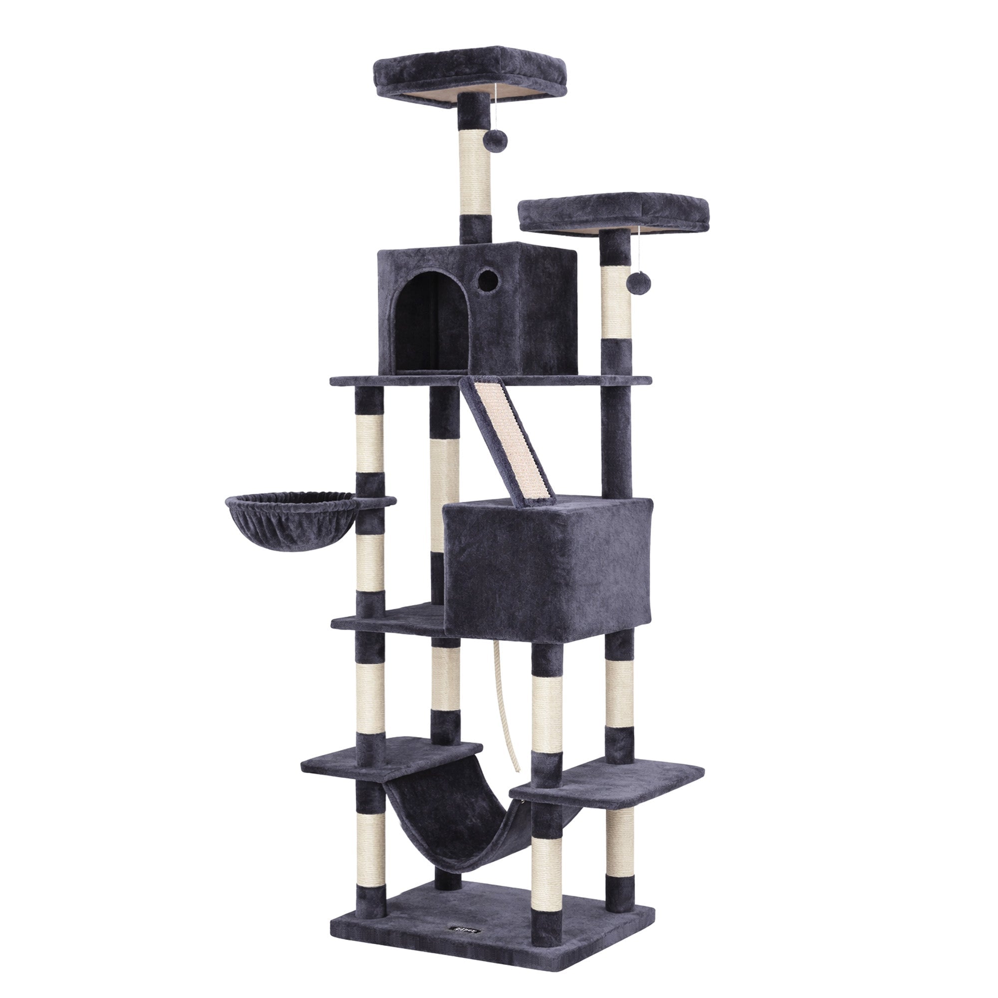 Cat Tree Tower 206cm Large Scratching Post Furniture Scratcher House Grey - Pet Care > Cat Supplies > Cat Scratchers - Rivercity House & Home Co. (ABN 18 642 972 209) - Affordable Modern Furniture Australia