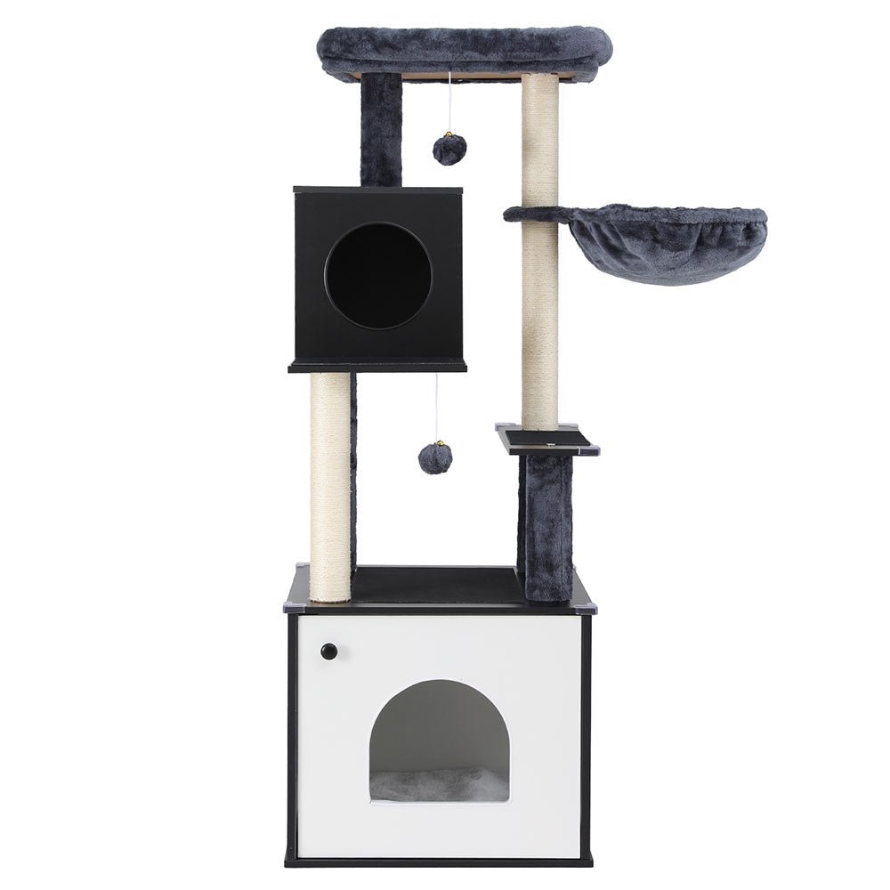 Cat Tree Tower Scratching Post Scratcher 144cm Wood Bed Condo House Cabinet - Pet Care > Bird - Rivercity House & Home Co. (ABN 18 642 972 209) - Affordable Modern Furniture Australia