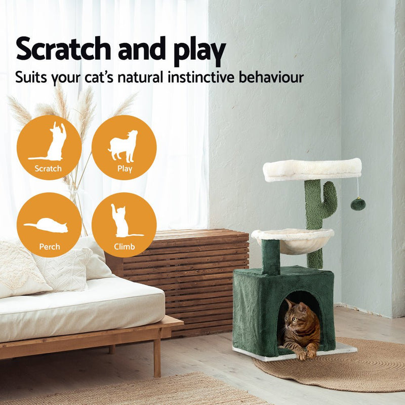 Cat Tree Tower Scratching Post Scratcher Wood Condo Bed Toys House 78cm - Pet Care > Cat Supplies - Rivercity House & Home Co. (ABN 18 642 972 209) - Affordable Modern Furniture Australia