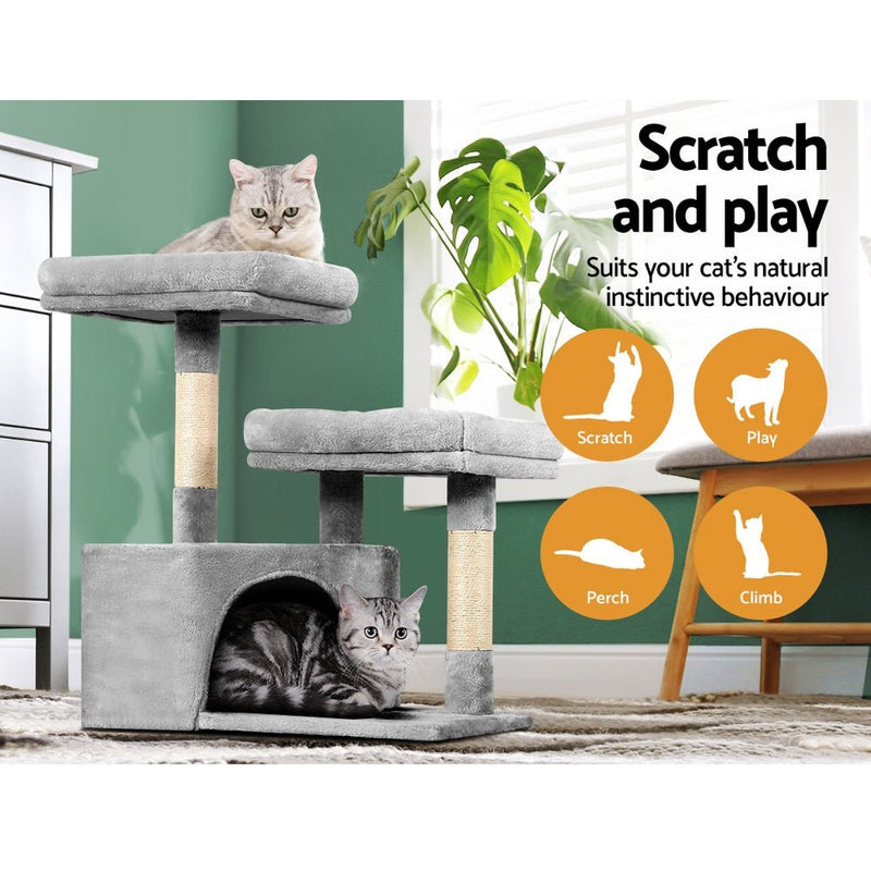 Cat Tree Tower Scratching Post Scratcher Wood Condo House Bed Trees 69cm - Pet Care > Cat Supplies - Rivercity House & Home Co. (ABN 18 642 972 209) - Affordable Modern Furniture Australia