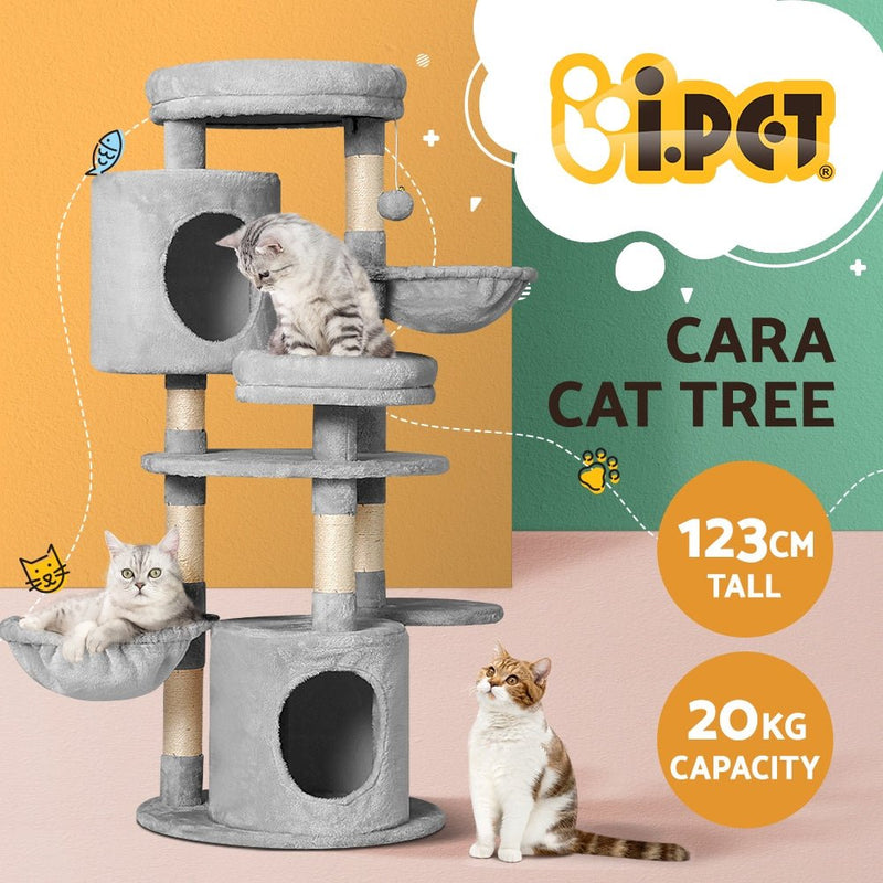 Cat Tree Tower Scratching Post Scratcher Wood Condo House Toys Bed 123cm - Pet Care > Cat Supplies - Rivercity House & Home Co. (ABN 18 642 972 209) - Affordable Modern Furniture Australia