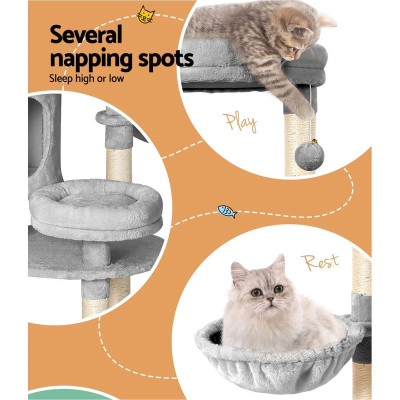 Cat Tree Tower Scratching Post Scratcher Wood Condo House Toys Bed 123cm - Pet Care > Cat Supplies - Rivercity House & Home Co. (ABN 18 642 972 209) - Affordable Modern Furniture Australia