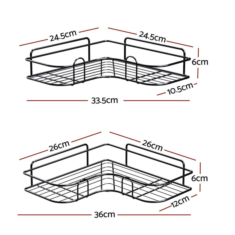 Cefito 2 Packs Bathroom Shelf Corner Storage Rack - Home & Garden > Bathroom Accessories - Rivercity House & Home Co. (ABN 18 642 972 209) - Affordable Modern Furniture Australia