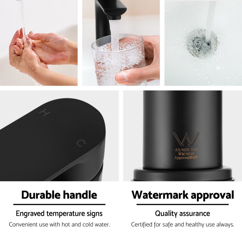 Cefito Bathroom Basin Mixer Tap Brass Faucet Vanity Laundry Sink Black - Home & Garden > Bathroom Accessories > Shower Accessories - Rivercity House & Home Co. (ABN 18 642 972 209) - Affordable Modern Furniture Australia