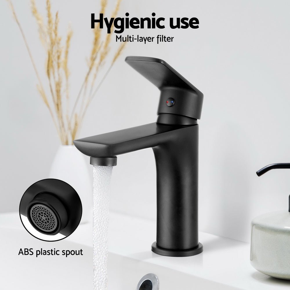 Cefito Bathroom Basin Mixer Tap Brass Faucet Vanity Laundry Sink Black - Home & Garden > Bathroom Accessories > Shower Accessories - Rivercity House & Home Co. (ABN 18 642 972 209) - Affordable Modern Furniture Australia