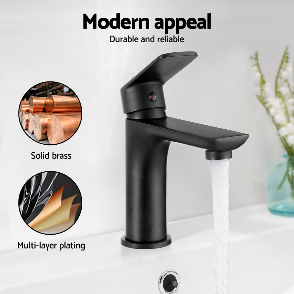 Cefito Bathroom Basin Mixer Tap Brass Faucet Vanity Laundry Sink Black - Home & Garden > Bathroom Accessories > Shower Accessories - Rivercity House & Home Co. (ABN 18 642 972 209) - Affordable Modern Furniture Australia