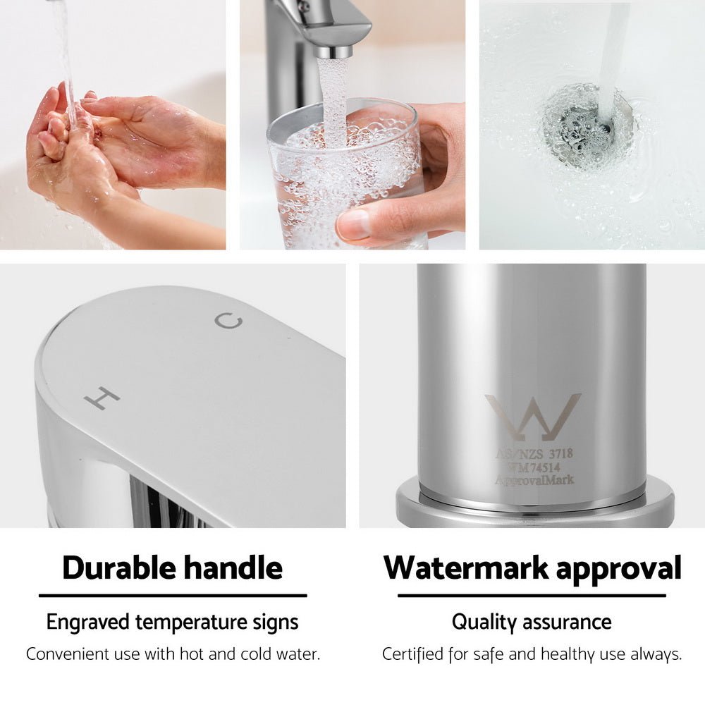 Cefito Bathroom Basin Mixer Tap Brass Faucet Vanity Laundry Sink Chrome - Home & Garden > Bathroom Accessories > Shower Accessories - Rivercity House & Home Co. (ABN 18 642 972 209) - Affordable Modern Furniture Australia