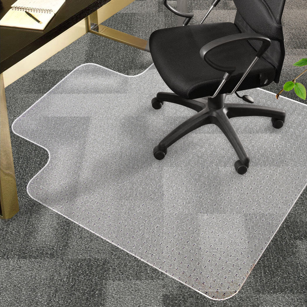 Chair Mat Carpet Floor Protector 120x90cm PVC with Grippers - Clear - Rivercity House & Home Co. (ABN 18 642 972 209) - Affordable Modern Furniture Australia
