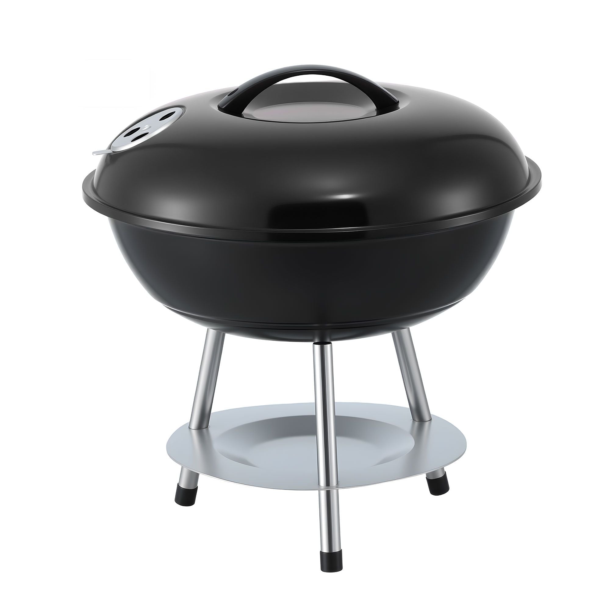 Charcoal BBQ Grill Portable with Lid for Camping Outdoor - Home & Garden > BBQ > BBQs & Accessories - Rivercity House & Home Co. (ABN 18 642 972 209) - Affordable Modern Furniture Australia