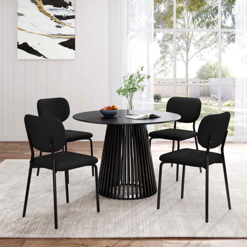 Charcoal Charm Armless Dining Chair Set of 2 - Charcoal - Furniture > Dining > Kitchen & Dining Chairs - Rivercity House & Home Co. (ABN 18 642 972 209) - Affordable Modern Furniture Australia