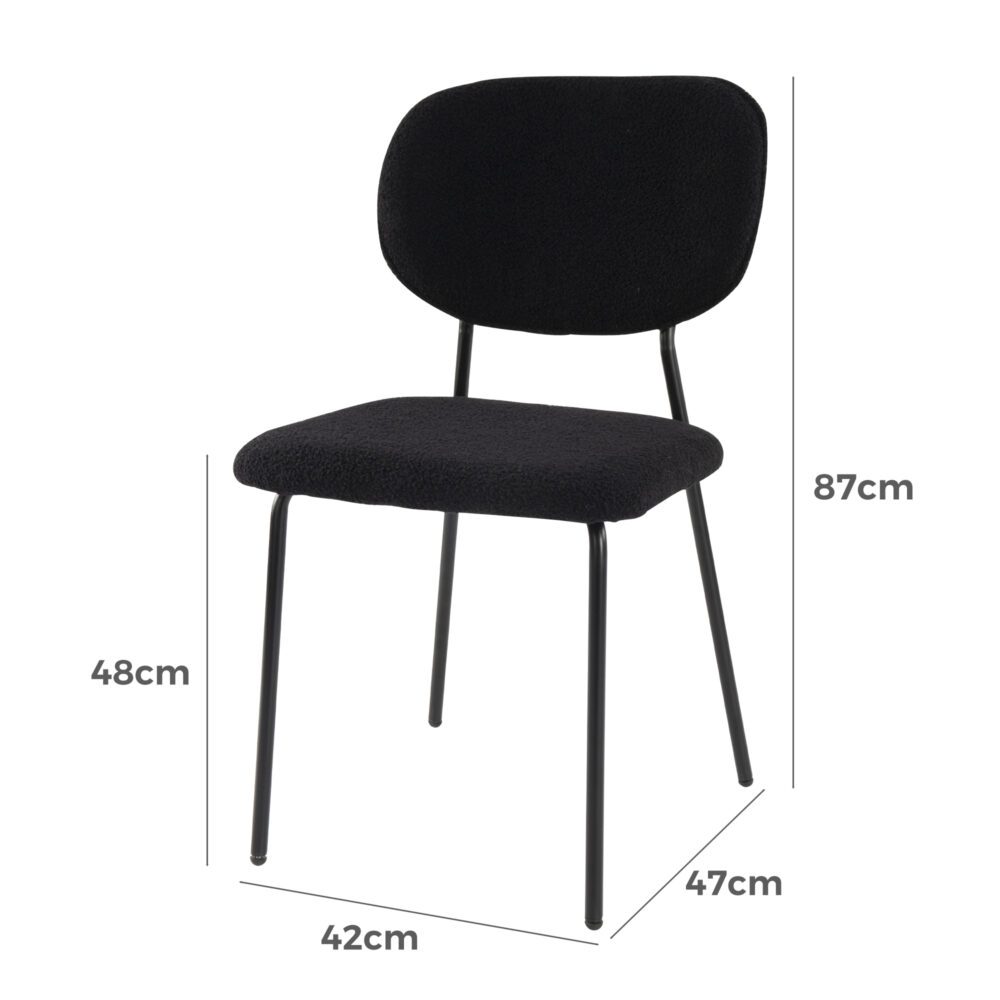 Charcoal Charm Armless Dining Chair Set of 2 - Charcoal - Furniture > Dining > Kitchen & Dining Chairs - Rivercity House & Home Co. (ABN 18 642 972 209) - Affordable Modern Furniture Australia
