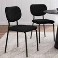Charcoal Charm Armless Dining Chair Set of 2 - Charcoal