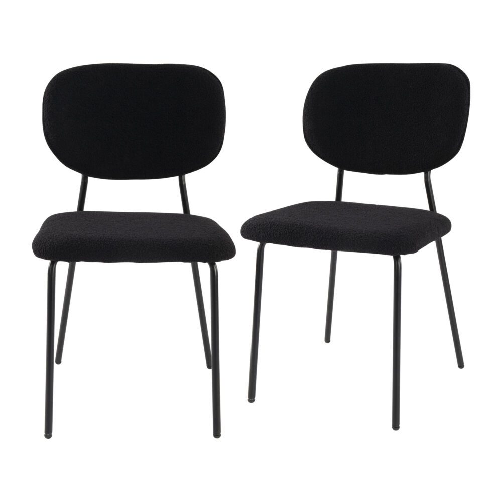 Charcoal Charm Armless Dining Chair Set of 2 - Charcoal - Furniture > Dining > Kitchen & Dining Chairs - Rivercity House & Home Co. (ABN 18 642 972 209) - Affordable Modern Furniture Australia