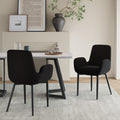 Charcoal Embrace Boucle Teddy Sherpa Armchair Set - Black