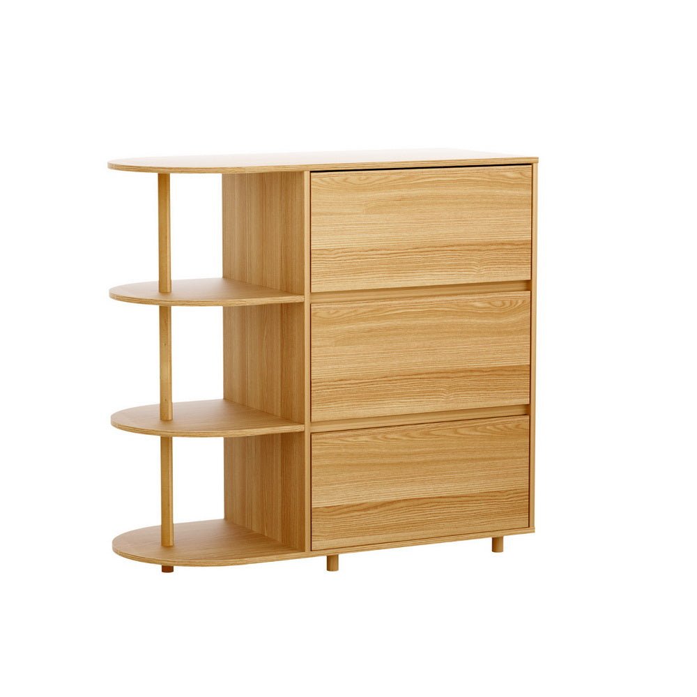Chest of 3 Drawers Storage Cabinet 3 Shelves Pine - Furniture > Bedroom > Dressers - Rivercity House & Home Co. (ABN 18 642 972 209) - Affordable Modern Furniture Australia