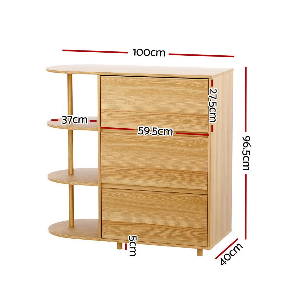 Chest of 3 Drawers Storage Cabinet 3 Shelves Pine - Furniture > Bedroom > Dressers - Rivercity House & Home Co. (ABN 18 642 972 209) - Affordable Modern Furniture Australia