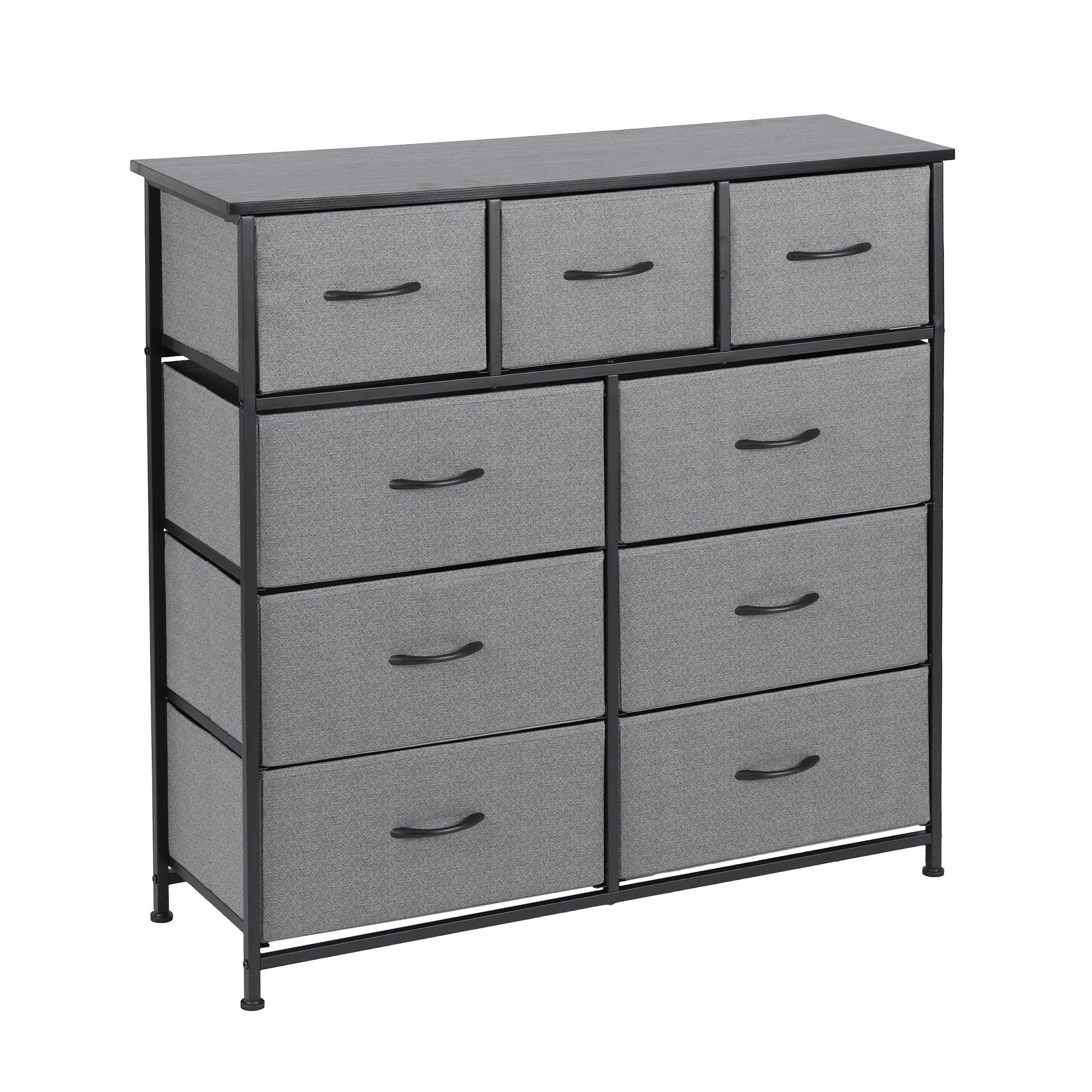 Chest of 9 Drawers Storage Dresser Tallboy Dark Grey - Furniture > Bedroom > Dressers - Rivercity House & Home Co. (ABN 18 642 972 209) - Affordable Modern Furniture Australia