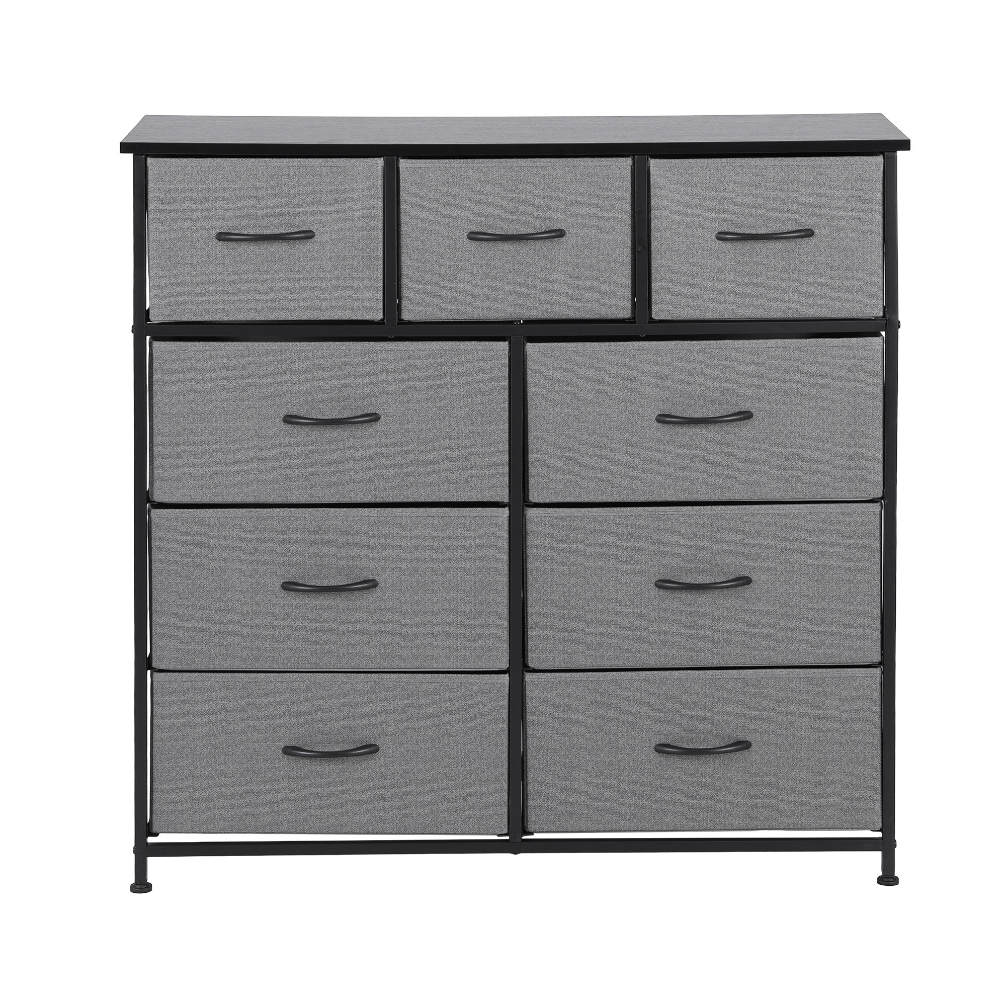 Chest of 9 Drawers Storage Dresser Tallboy Dark Grey - Furniture > Bedroom > Dressers - Rivercity House & Home Co. (ABN 18 642 972 209) - Affordable Modern Furniture Australia