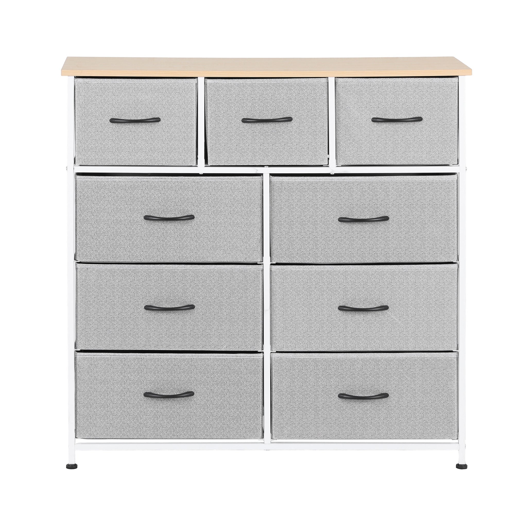 Chest of 9 Drawers Storage Dresser Tallboy Light Grey - Furniture > Bedroom > Dressers - Rivercity House & Home Co. (ABN 18 642 972 209) - Affordable Modern Furniture Australia