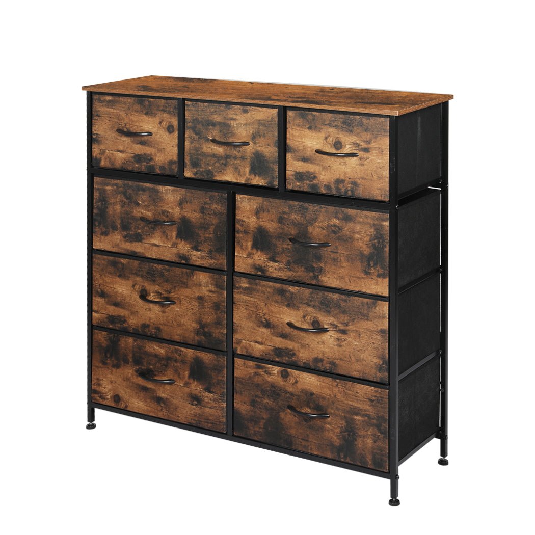 Chest of Drawers Storage Cabinet Tower with Removable Drawers - Brown - Rivercity House & Home Co. (ABN 18 642 972 209) - Affordable Modern Furniture Australia