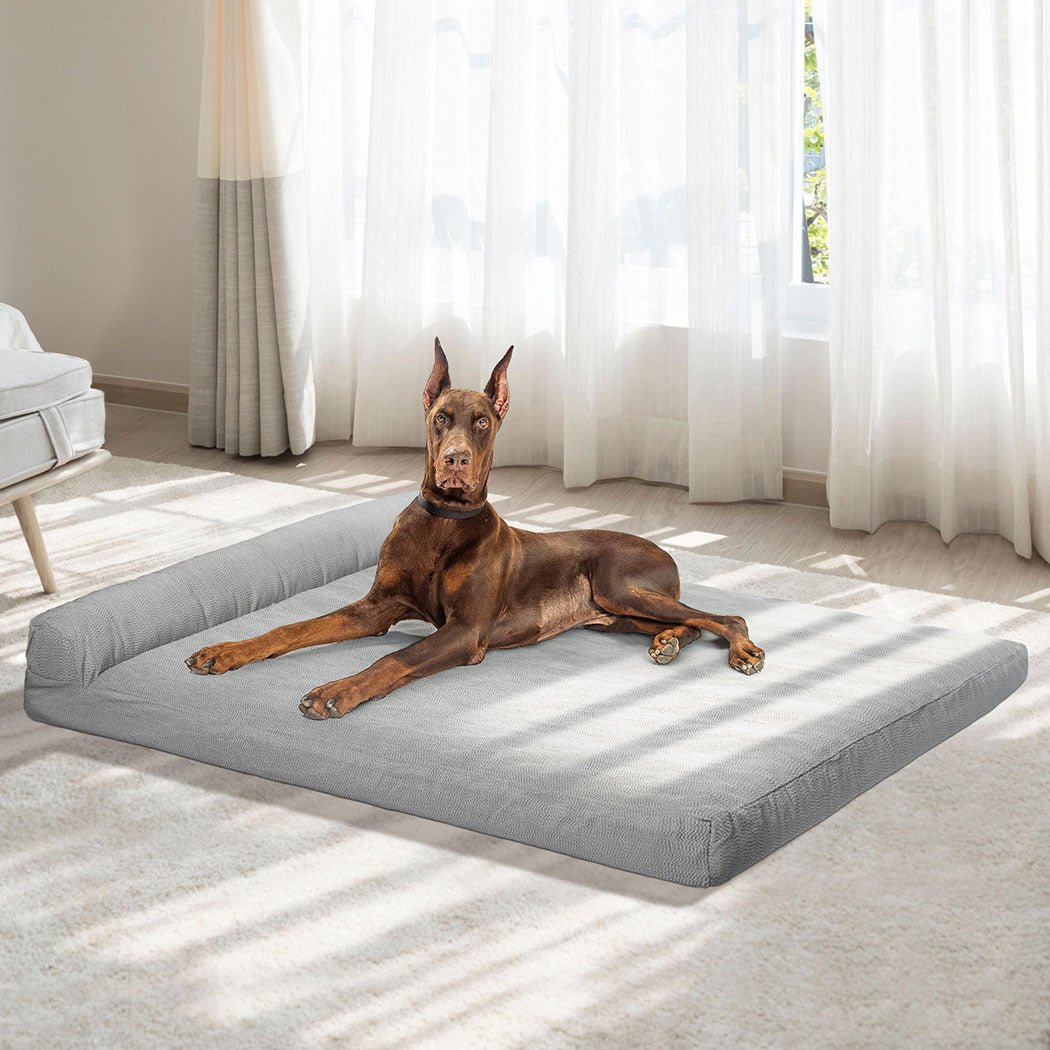 Chew - Proof Memory Foam Pet Bed XXL - Grey - Rivercity House & Home Co. (ABN 18 642 972 209) - Affordable Modern Furniture Australia