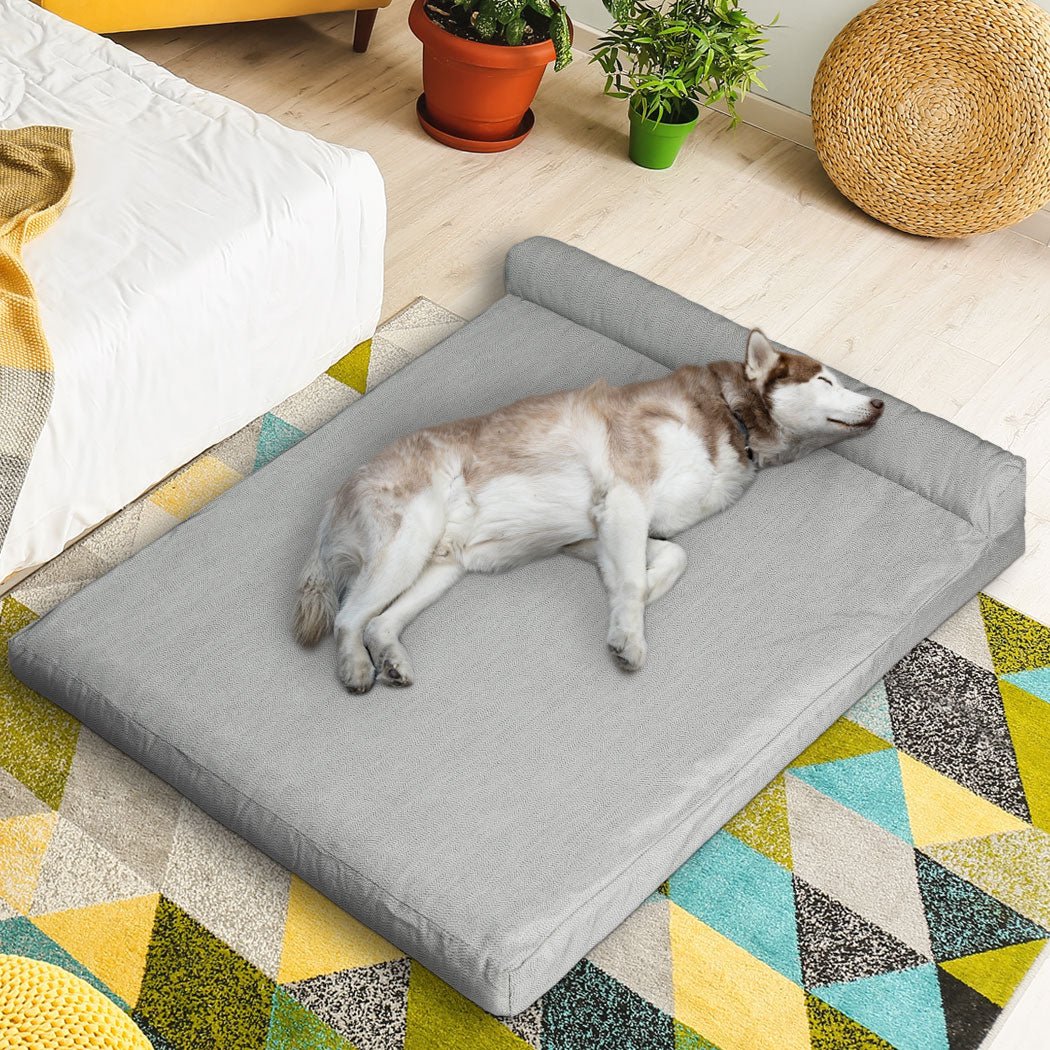 Chew - Proof XL Memory Foam Pet Bed - Grey - Rivercity House & Home Co. (ABN 18 642 972 209) - Affordable Modern Furniture Australia