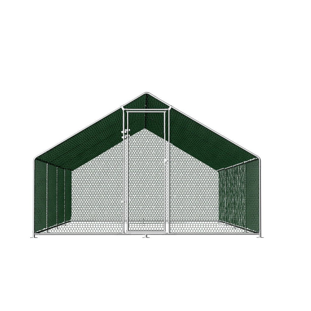 Chicken Coop Cage 3x8x2m Galvanised Steel - Pet Care > Coops & Hutches > Coop & Hutch Accessories - Rivercity House & Home Co. (ABN 18 642 972 209) - Affordable Modern Furniture Australia