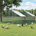 Chicken Coop Cage 3x8x2m Galvanised Steel