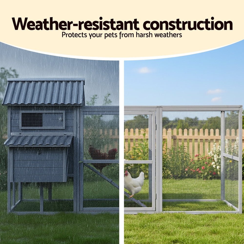 Chicken Coop Rabbit Hutch Extra Large Wooden Run Bunny Cage Poultry House Outdoor - Pet Care > Coops & Hutches > Small Animal Habitats & Cages - Rivercity House & Home Co. (ABN 18 642 972 209) - Affordable Modern Furniture Australia