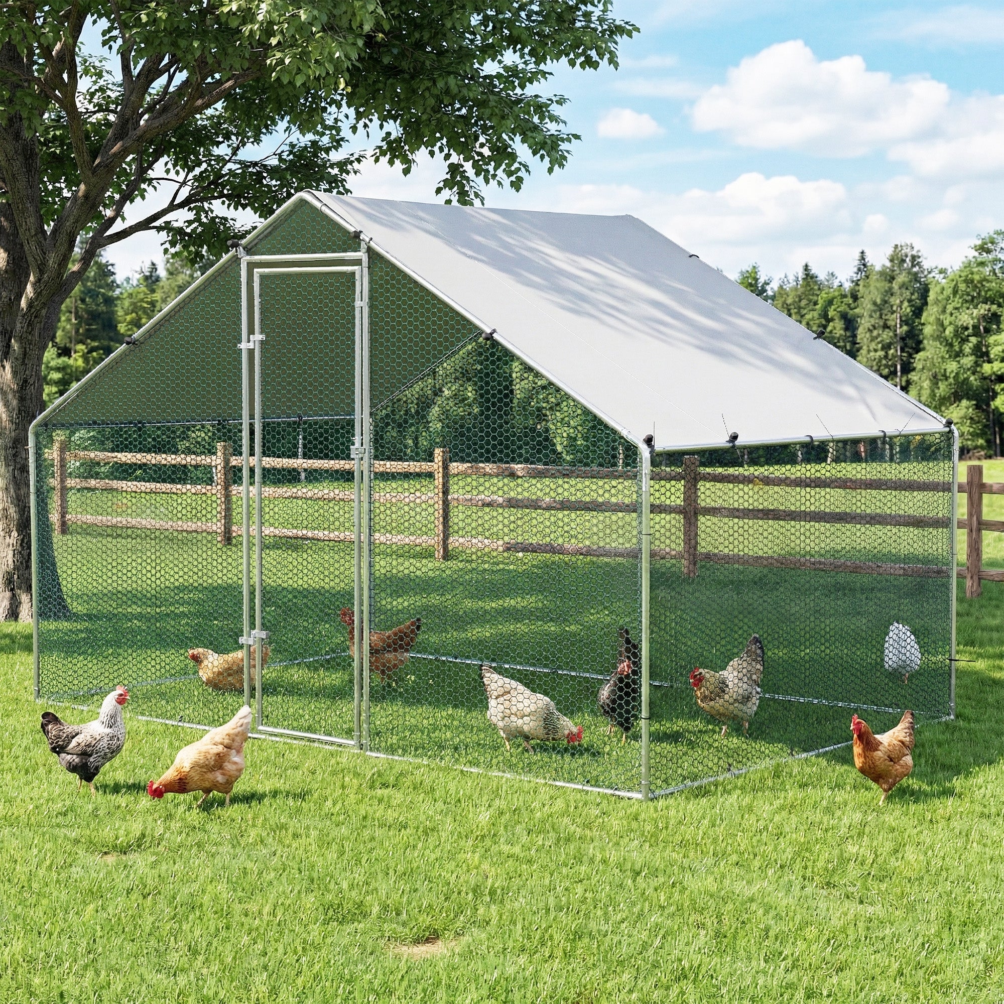 Chicken Coop Rabbit Hutch Outdoor Run Walk in Hen Cage Ferret House 3x2x2m - Pet Care > Coops & Hutches > Small Animal Habitats & Cages - Rivercity House & Home Co. (ABN 18 642 972 209) - Affordable Modern Furniture Australia