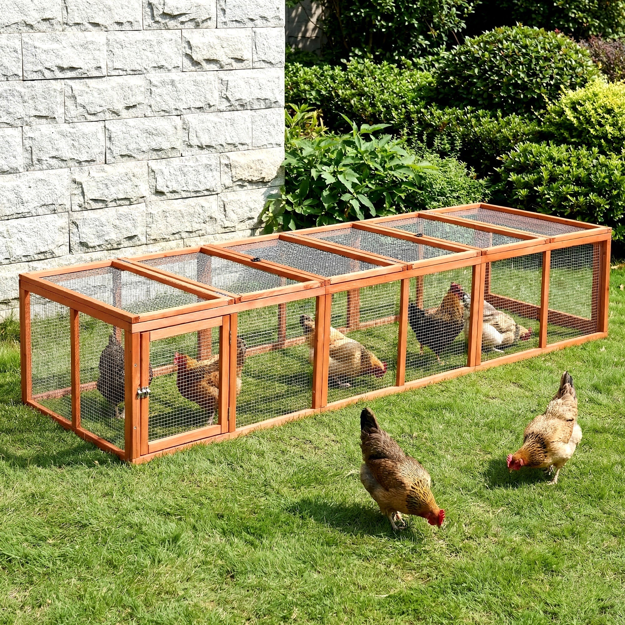 Chicken Coop Wooden Pet Run Rabbit Hutch Large Outdoor Cage with Play Area Brown - Pet Care > Coops & Hutches > Coop & Hutch Accessories - Rivercity House & Home Co. (ABN 18 642 972 209) - Affordable Modern Furniture Australia