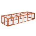 Chicken Coop Wooden Pet Run Rabbit Hutch Large Outdoor Cage with Play Area Brown