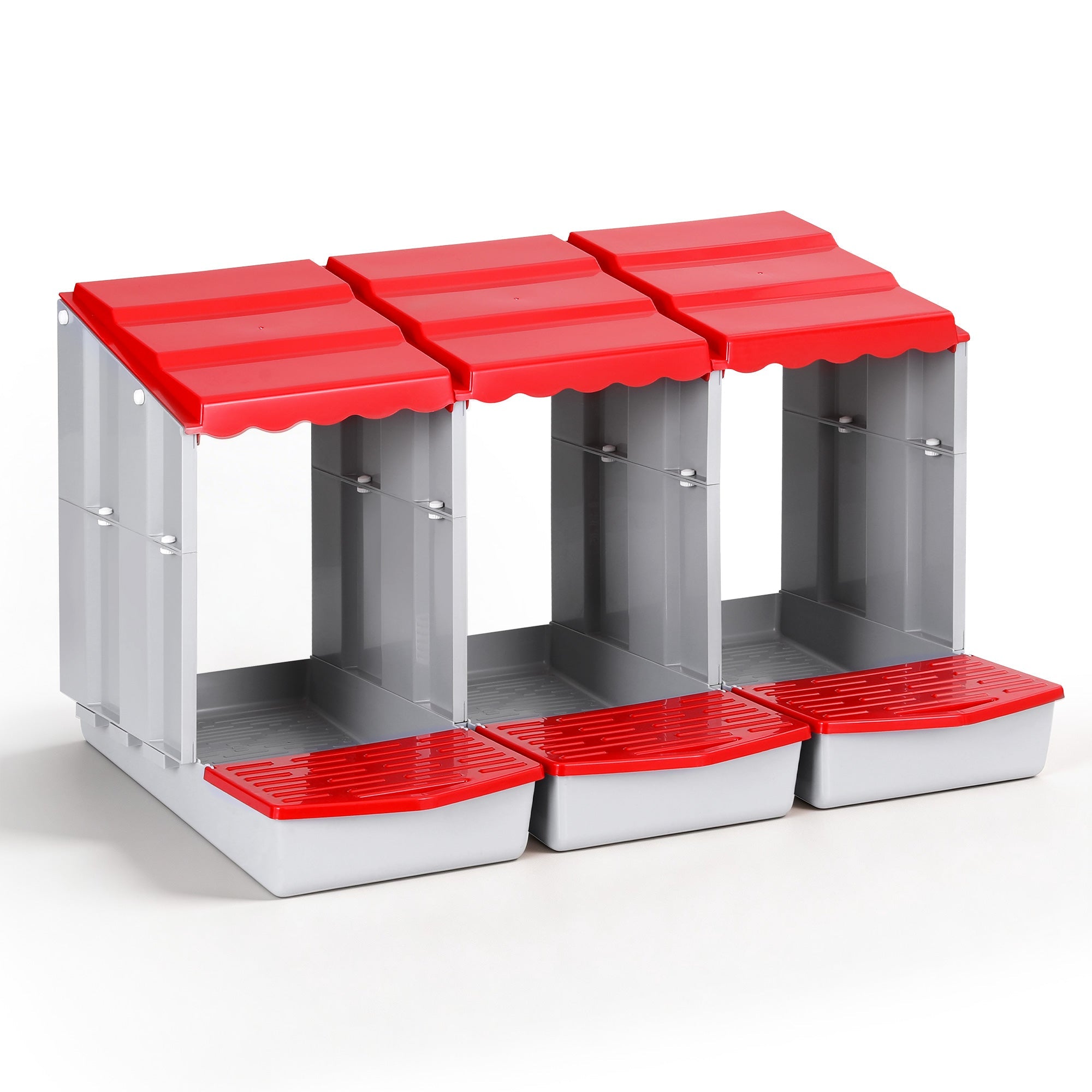 Chicken Nesting Box 3 Hole Roll Away Poultry Hen Laying Egg Hutch Red - Pet Care > Reptile & Amphibian Supplies > Reptile & Amphibian Habitats - Rivercity House & Home Co. (ABN 18 642 972 209) - Affordable Modern Furniture Australia
