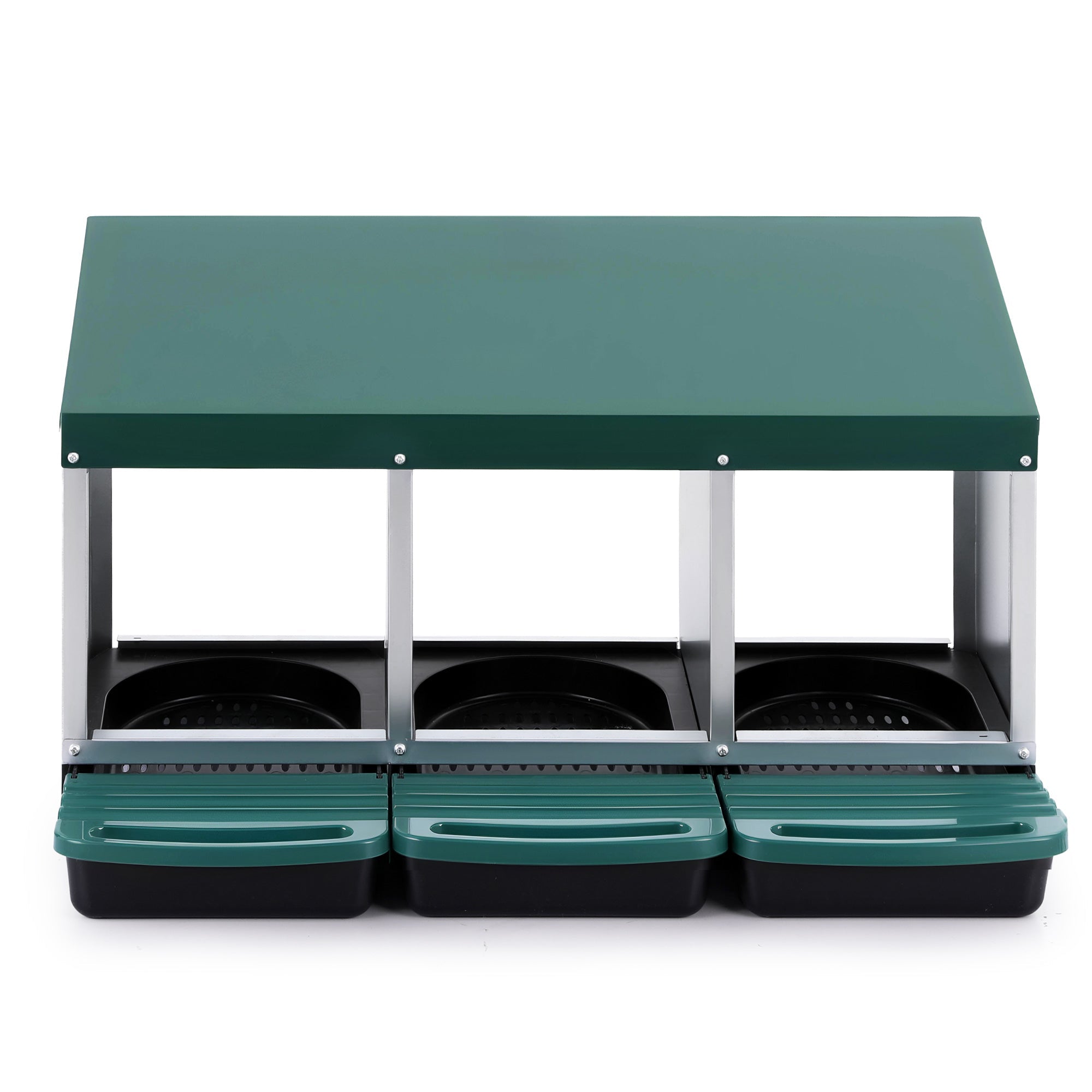 Chicken Nesting Box Roll Away 3 Holes Metal Wall Mounted Nest Box Green - Pet Care > Coops & Hutches > Small Animal Habitats & Cages - Rivercity House & Home Co. (ABN 18 642 972 209) - Affordable Modern Furniture Australia