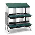 Chicken Nesting Box Roll Away Metal Nesting Box Wall Mounted 6 Holes Green