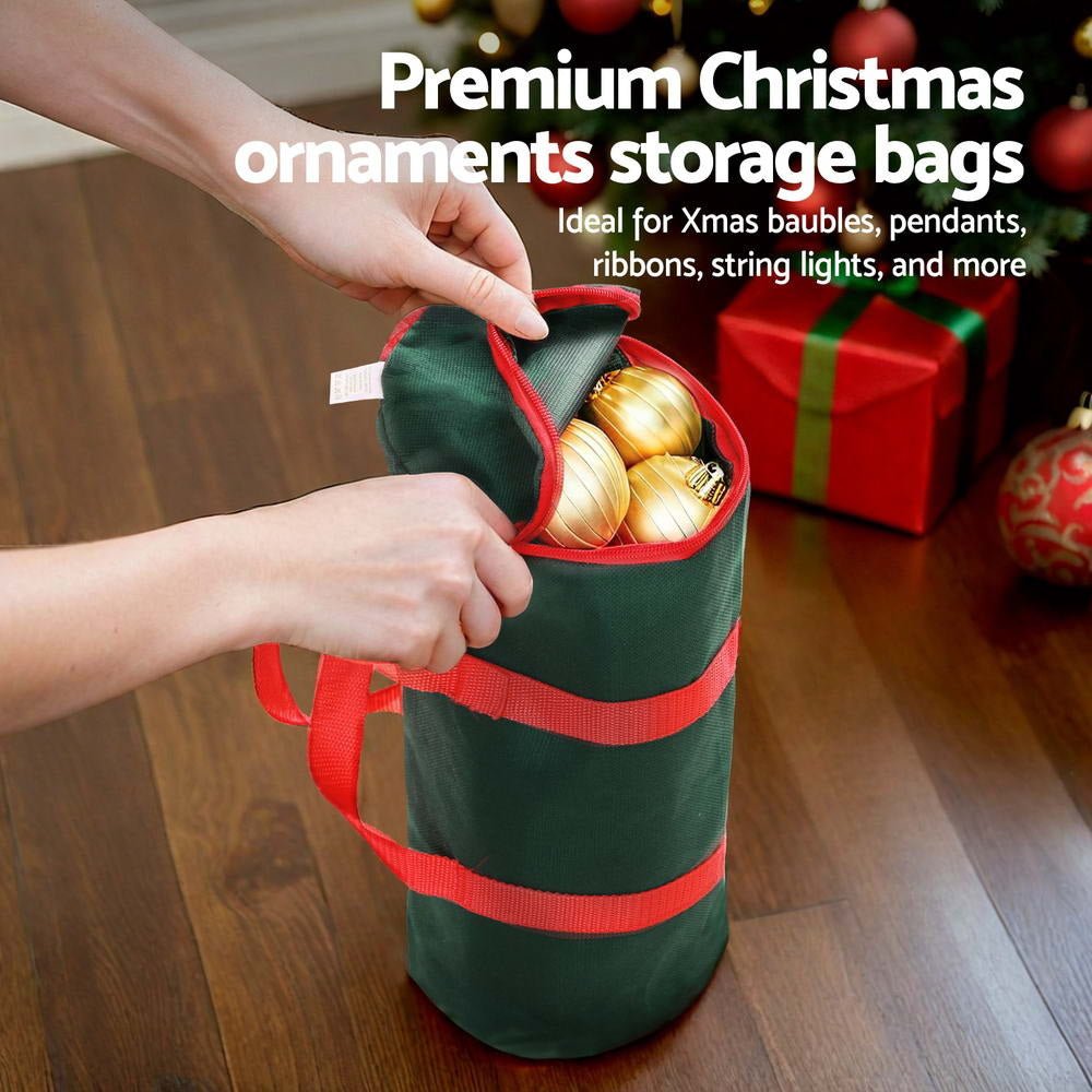 Christmas Baubles Storage Bag with Handles and Zipper Container - Green - Home & Garden > Storage > Clothing & Wardrobe Storage - Rivercity House & Home Co. (ABN 18 642 972 209) - Affordable Modern Furniture Australia