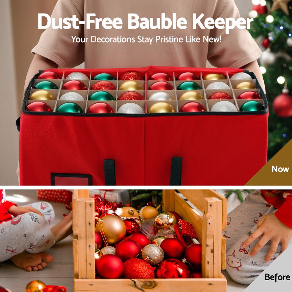 Christmas Baubles Storage Box 128 Slots Decor Ornaments Container - Occasions > Christmas > Christmas Decorations - Rivercity House & Home Co. (ABN 18 642 972 209) - Affordable Modern Furniture Australia