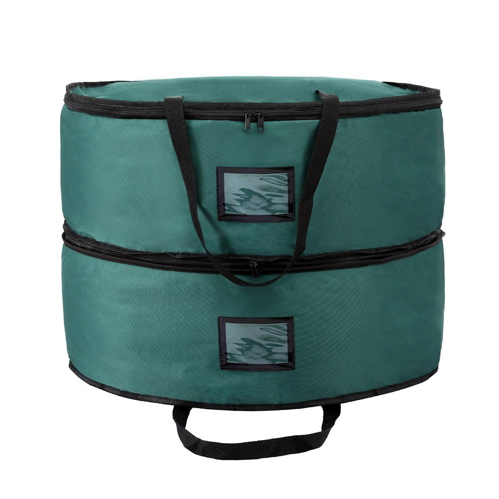 Christmas Garland Wreath Storage Bag 2 - Tier Ornaments Holder 60cm - Occasions > Christmas > Christmas Decorations - Rivercity House & Home Co. (ABN 18 642 972 209) - Affordable Modern Furniture Australia