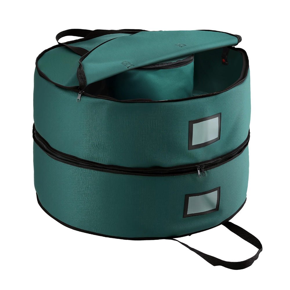 Christmas Garland Wreath Storage Bag 2 - Tier Ornaments Holder 60cm - Occasions > Christmas > Christmas Decorations - Rivercity House & Home Co. (ABN 18 642 972 209) - Affordable Modern Furniture Australia