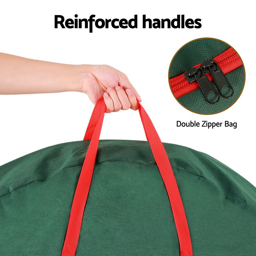 Christmas Garland Wreath Storage Bag 90cm with Handles and Zipper - Green - Home & Garden > Storage > Clothing & Wardrobe Storage - Rivercity House & Home Co. (ABN 18 642 972 209) - Affordable Modern Furniture Australia
