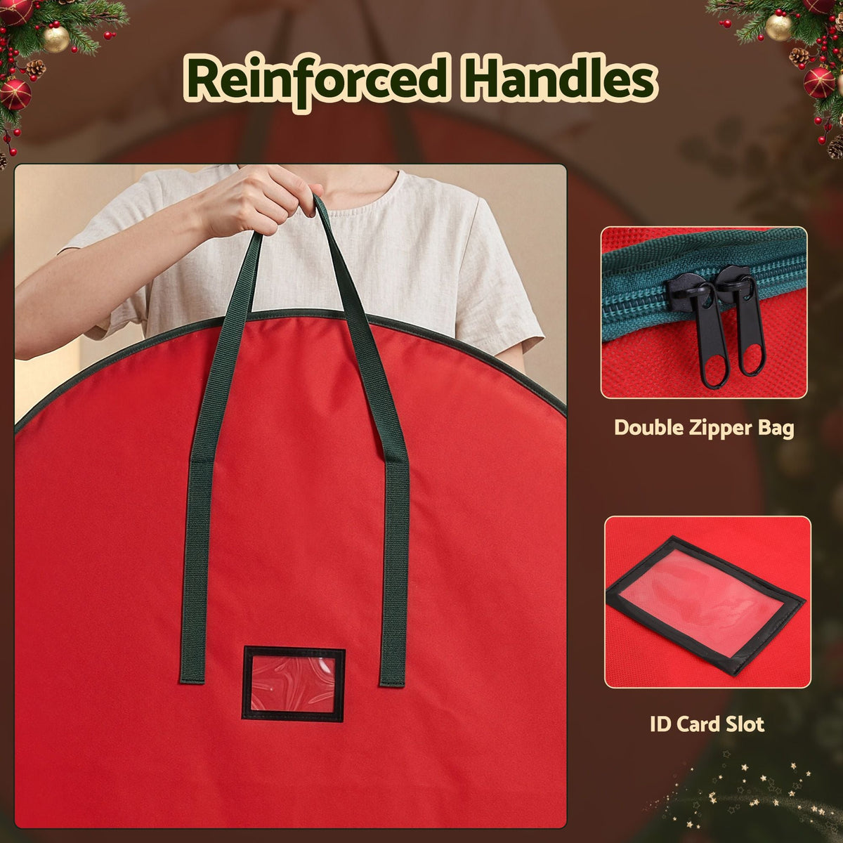Christmas Garland Wreath Storage Bag Baubles Ornaments Container - Occasions > Christmas > Christmas Wreaths & Garlands - Rivercity House & Home Co. (ABN 18 642 972 209) - Affordable Modern Furniture Australia