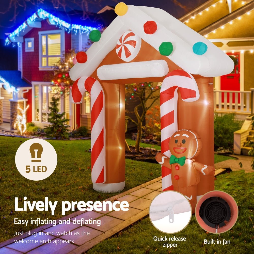 Christmas Inflatable Archwary Ginger 2.8M Illuminated Decorations - Occasions > Christmas > Christmas Decorations - Rivercity House & Home Co. (ABN 18 642 972 209) - Affordable Modern Furniture Australia