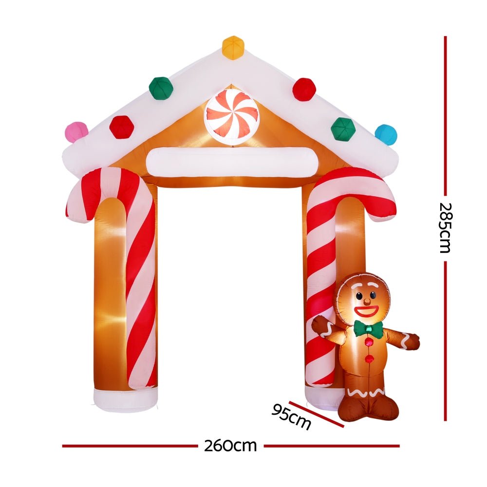 Christmas Inflatable Archwary Ginger 2.8M Illuminated Decorations - Occasions > Christmas > Christmas Decorations - Rivercity House & Home Co. (ABN 18 642 972 209) - Affordable Modern Furniture Australia