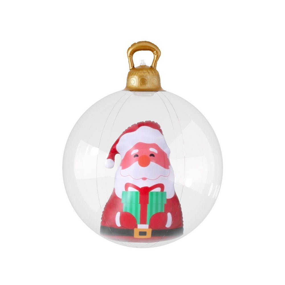 Christmas Inflatable Ball 60cm Santa Decoration Giant Bauble Clear - Occasions > Christmas > Christmas Decorations - Rivercity House & Home Co. (ABN 18 642 972 209) - Affordable Modern Furniture Australia