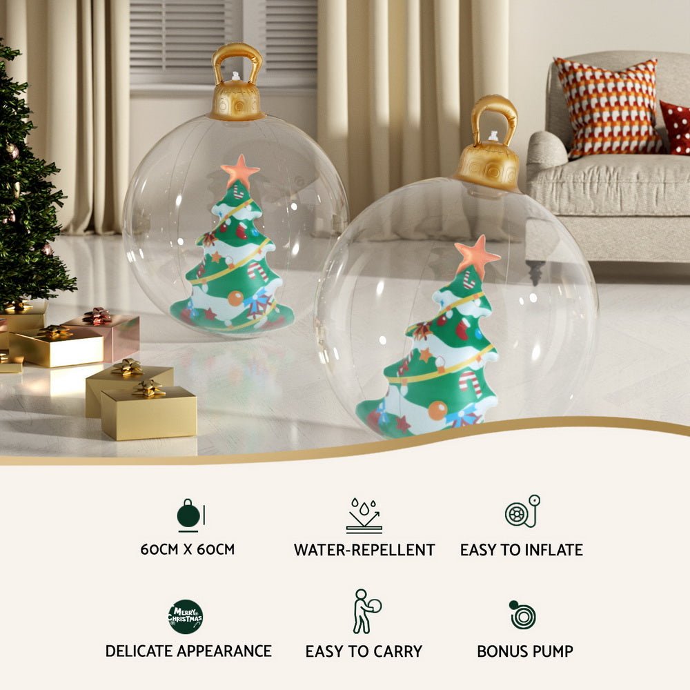 Christmas Inflatable Ball 60cm Tree Decoration Giant Bauble Clear - Occasions > Christmas > Christmas Decorations - Rivercity House & Home Co. (ABN 18 642 972 209) - Affordable Modern Furniture Australia
