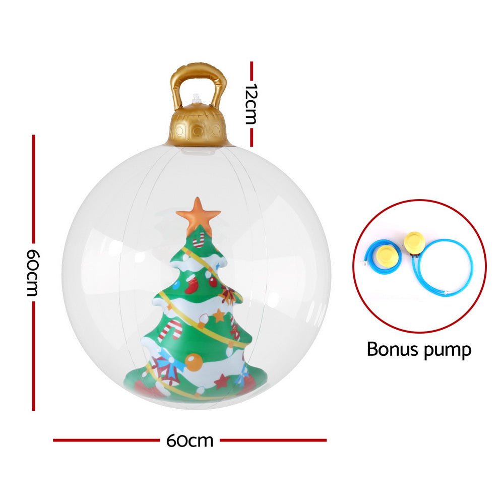 Christmas Inflatable Ball 60cm Tree Decoration Giant Bauble Clear - Occasions > Christmas > Christmas Decorations - Rivercity House & Home Co. (ABN 18 642 972 209) - Affordable Modern Furniture Australia