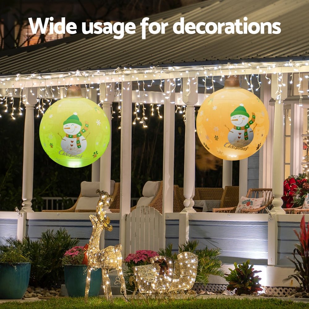 Christmas Inflatable Ball Led 60cm Snowman Decoration Bauble Gold - Occasions > Christmas > Christmas Decorations - Rivercity House & Home Co. (ABN 18 642 972 209) - Affordable Modern Furniture Australia