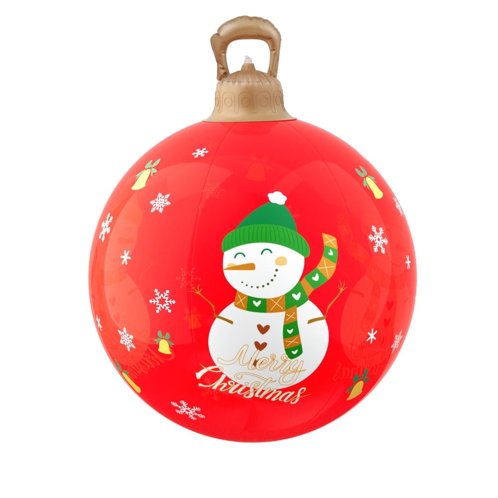 Christmas Inflatable Ball Led 60cm Snowman Decoration Bauble Red - Occasions > Christmas > Christmas Decorations - Rivercity House & Home Co. (ABN 18 642 972 209) - Affordable Modern Furniture Australia