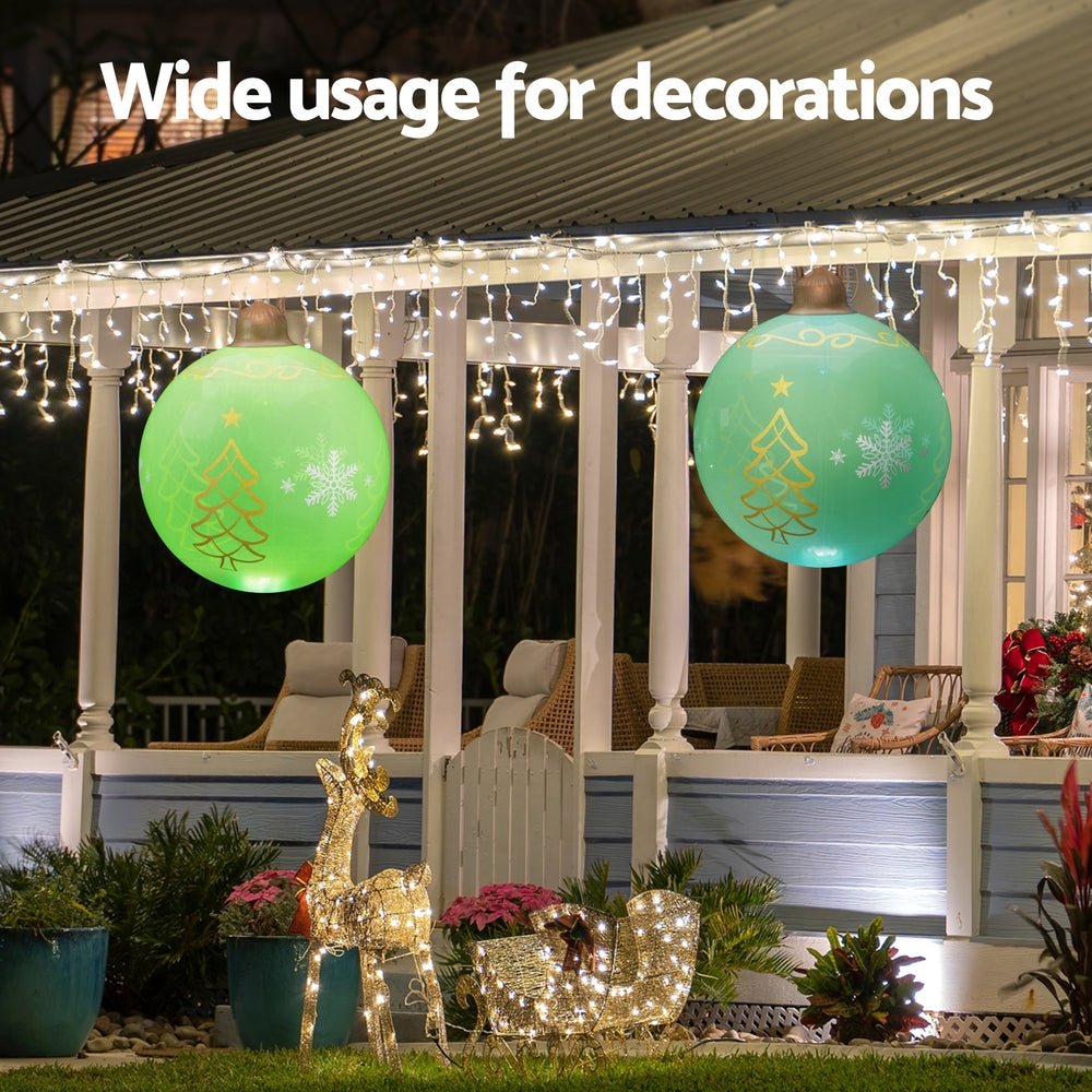 Christmas Inflatable Ball Led 60cm Tree Decoration Bauble Green - Occasions > Christmas > Christmas Decorations - Rivercity House & Home Co. (ABN 18 642 972 209) - Affordable Modern Furniture Australia