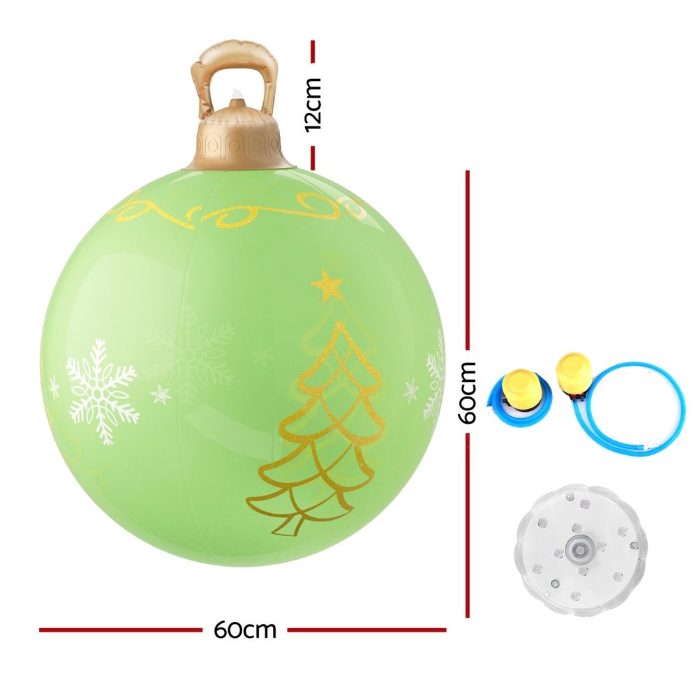 Christmas Inflatable Ball Led 60cm Tree Decoration Bauble Green - Occasions > Christmas > Christmas Decorations - Rivercity House & Home Co. (ABN 18 642 972 209) - Affordable Modern Furniture Australia
